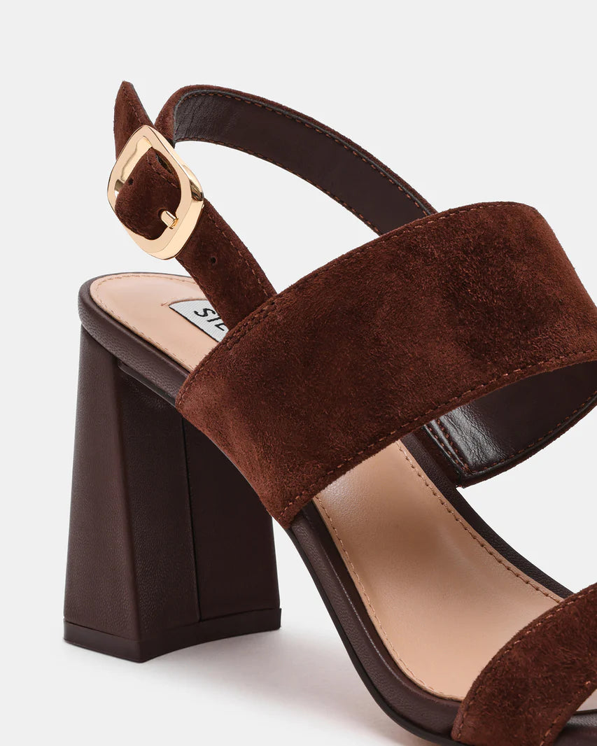 STEVE MADDEN Wendie Sandalo Choco Marrone Suede COD 3040