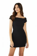 GLAMOROUS mini dress black textured cod.2000
