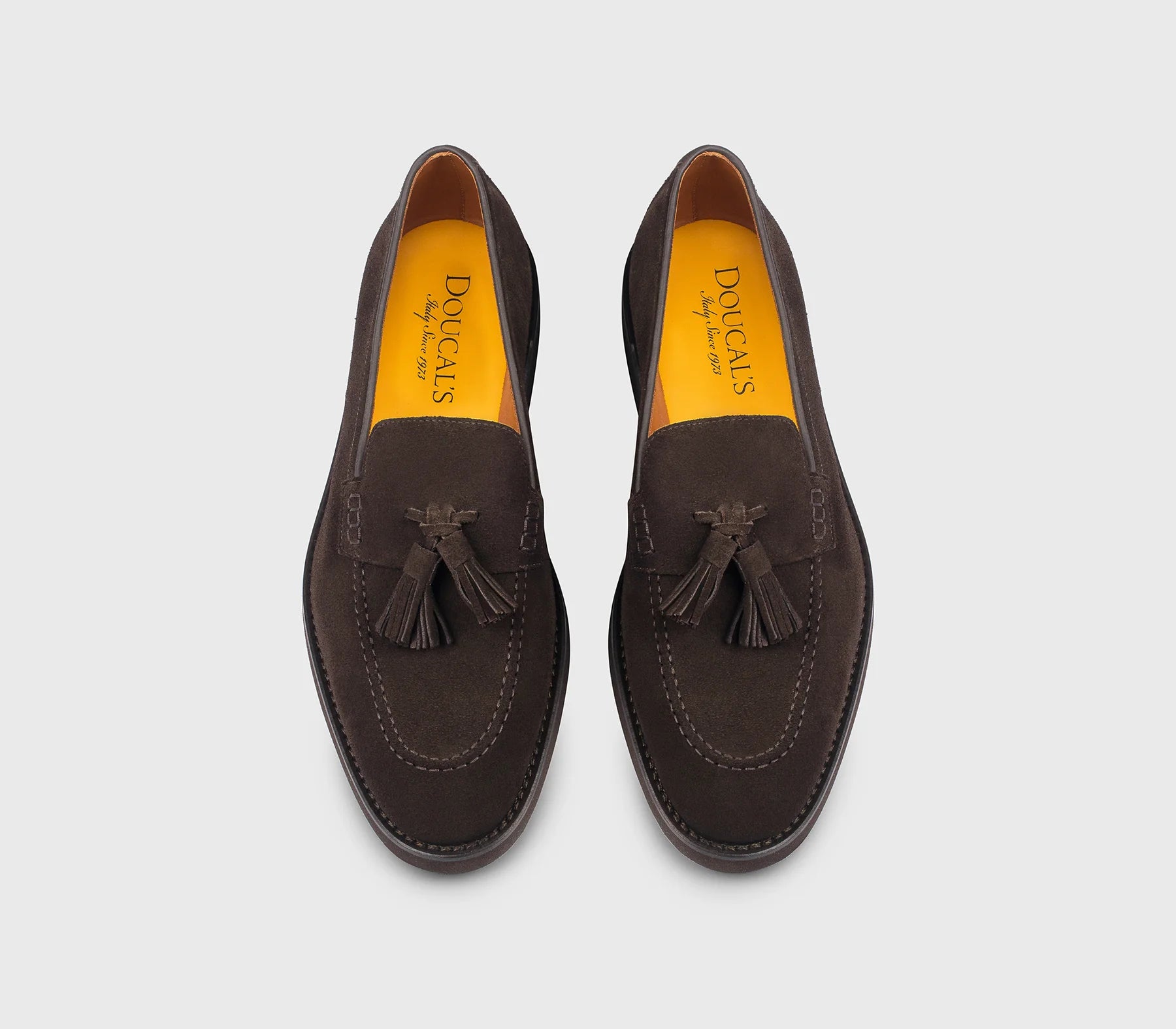 DOUCAL'S Mocassino in suede con nappine testa di moro COD 7000