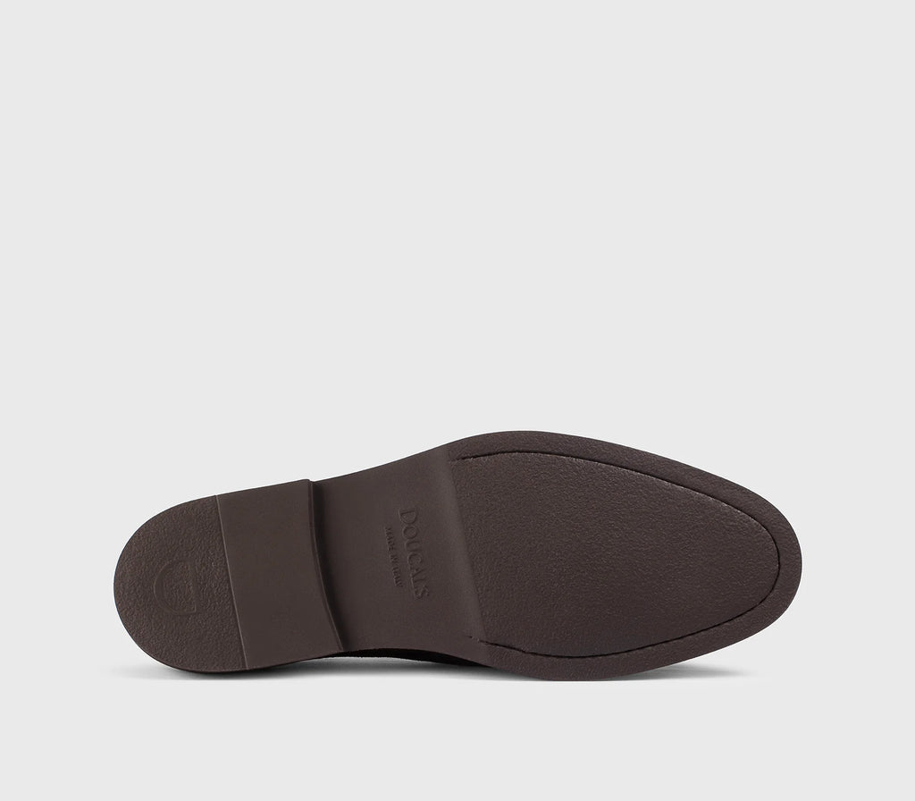 DOUCAL'S Mocassino in suede con nappine testa di moro COD 7000