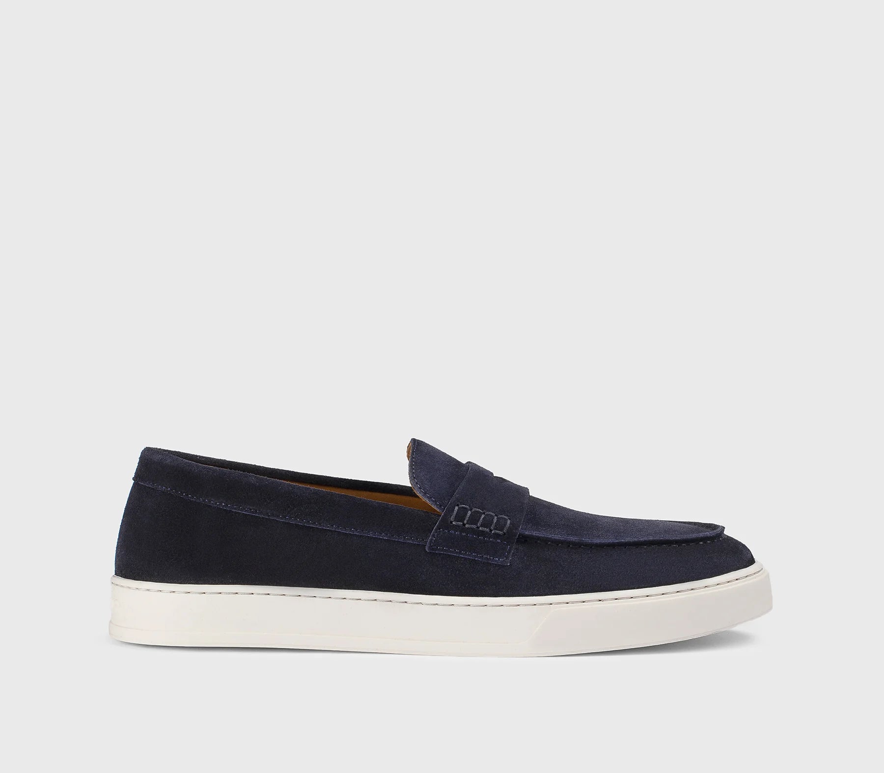 DOUCAL'S Mocassino slip-on con mascherina in suede blucod 7002