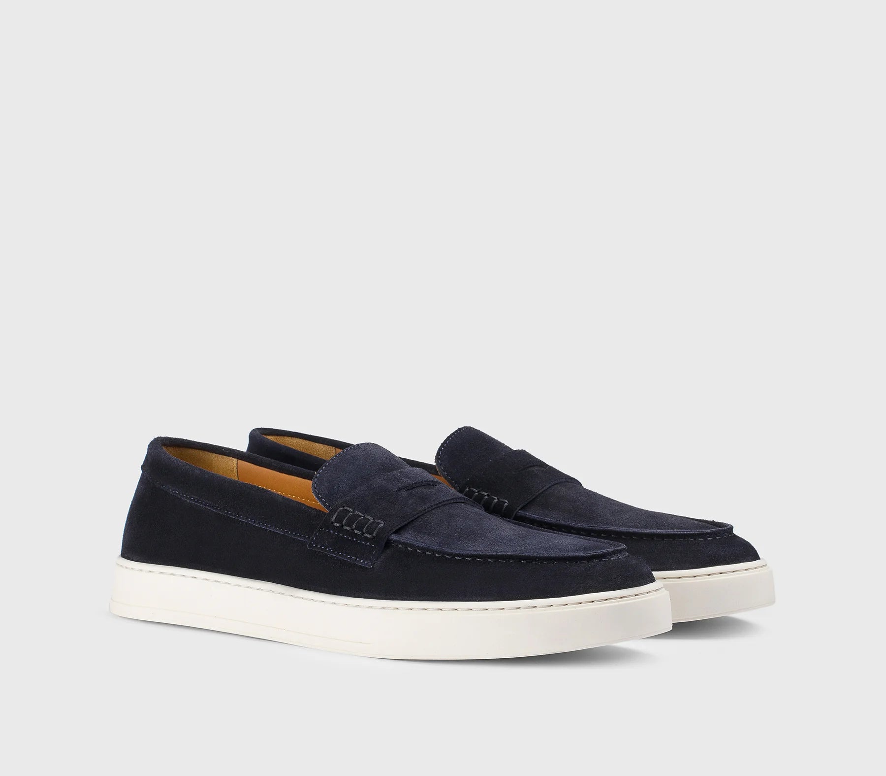 DOUCAL'S Mocassino slip-on con mascherina in suede blucod 7002