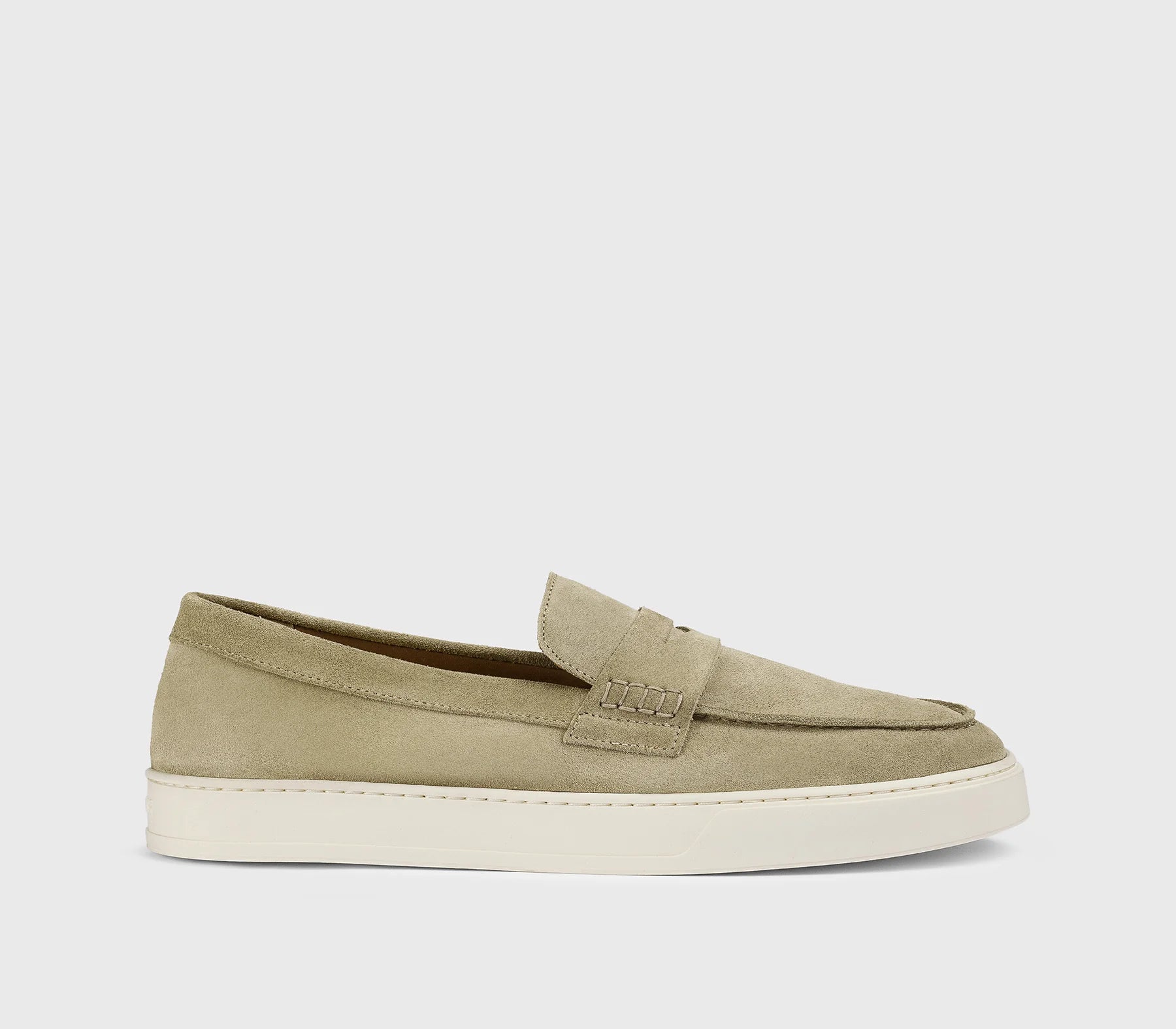 DOUCAL'S Mocassino slip-on con mascherina in suede sabbia 7003