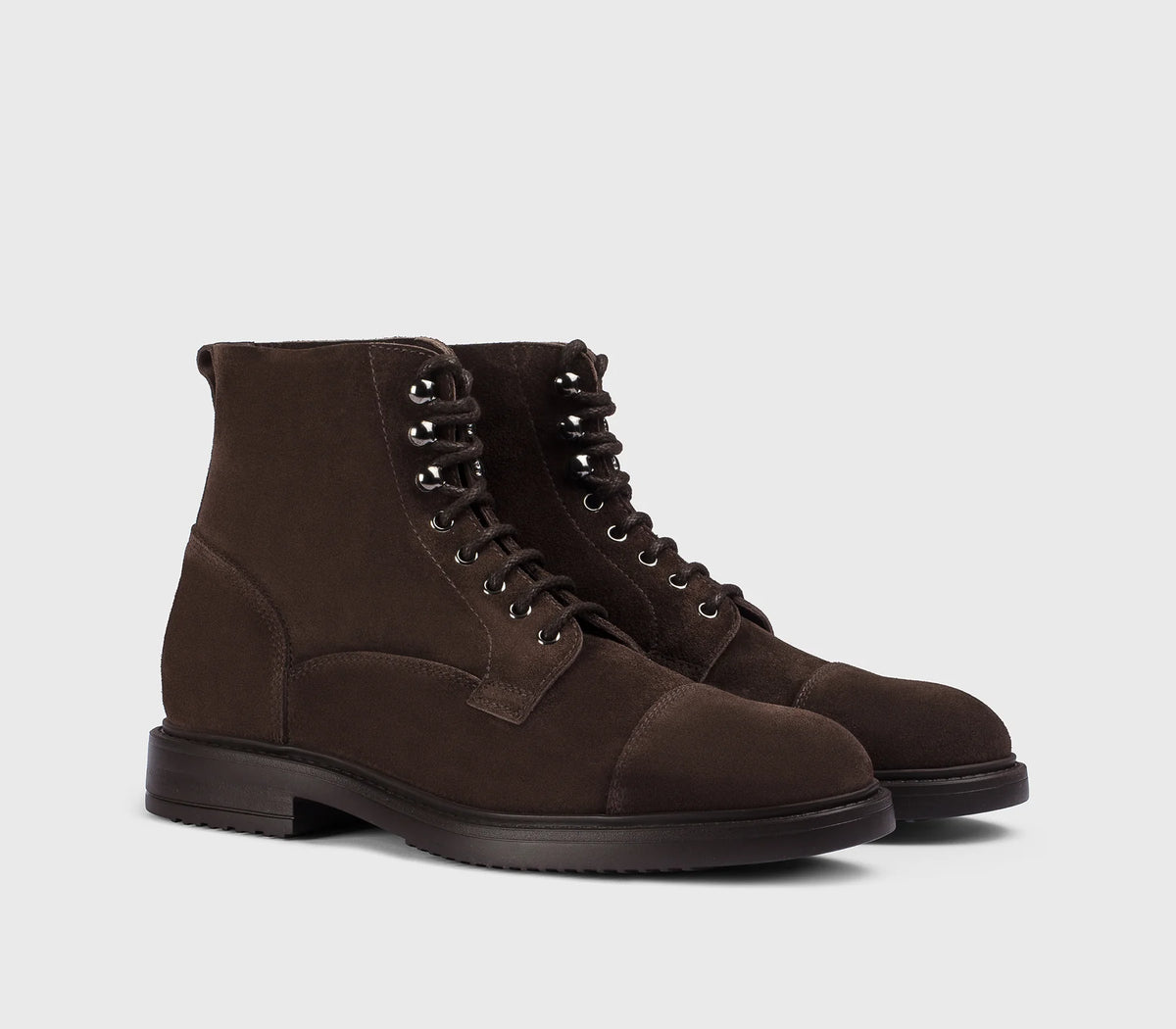 DOUCAL'S Scarponcino stringato in suede marrone "terre" 7001 iu