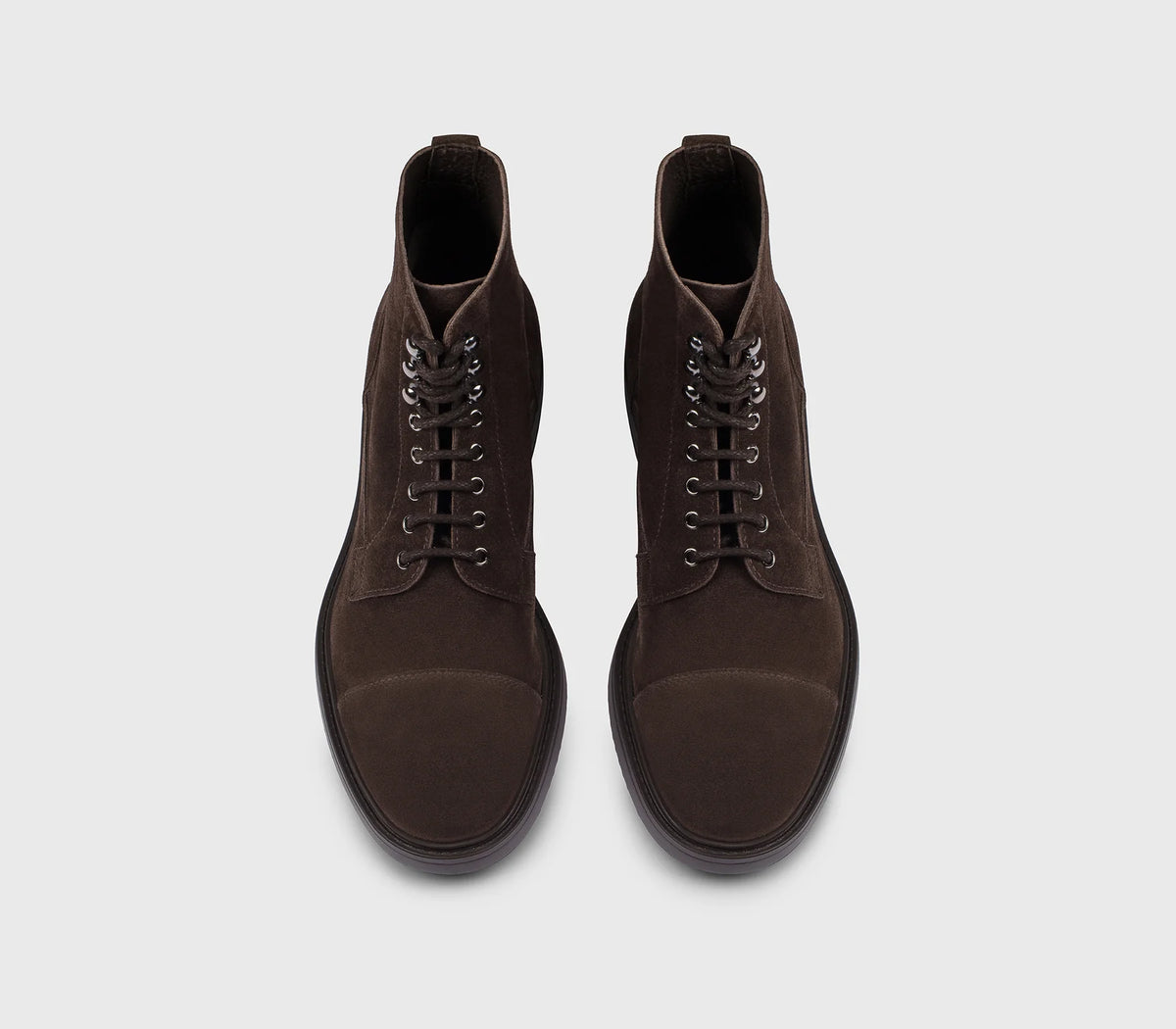 DOUCAL'S Scarponcino stringato in suede marrone "terre" 7001 iu