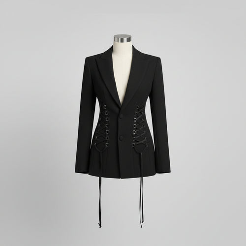 ACTUALEE Giacca nera con fiocchi cod 2141 iw