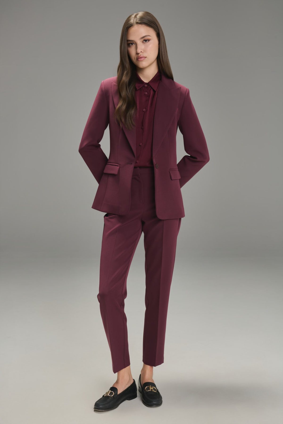 FACE TO FACE Pantalone Slim Caroline Bordeaux COD.194