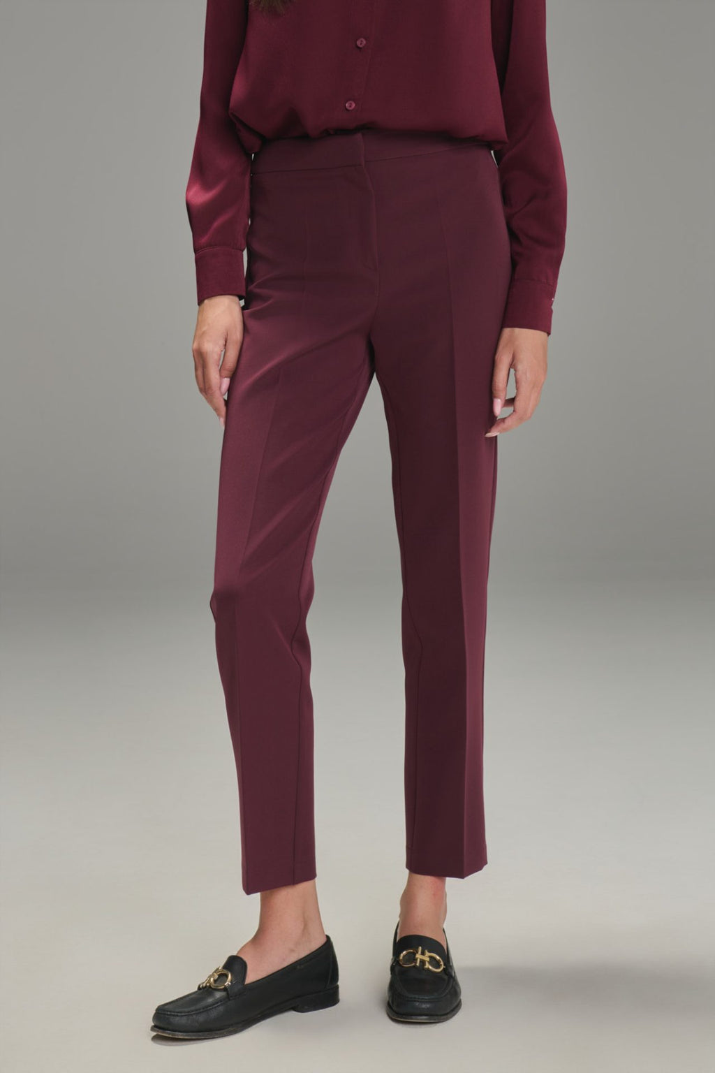 FACE TO FACE Pantalone Slim Caroline Bordeaux COD.194