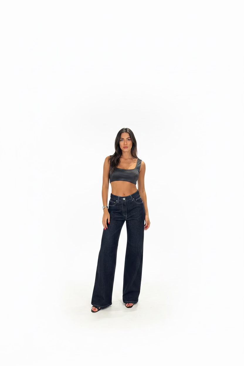GOD SAVE THE DENIM Pantalone palazzo scuro cod 2127 iw