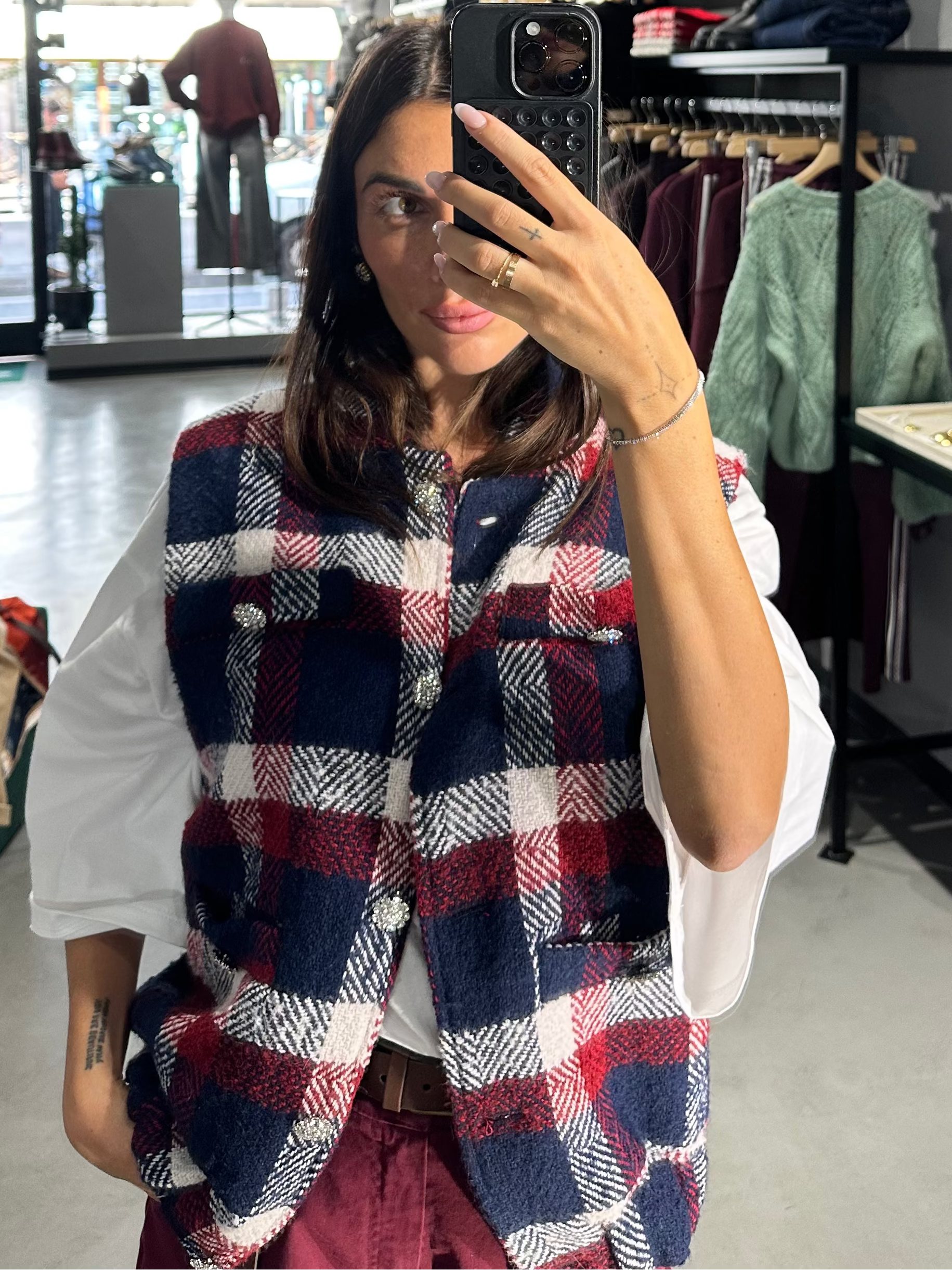 TENSIONE IN Gilet pied de poule cod 2152 iw