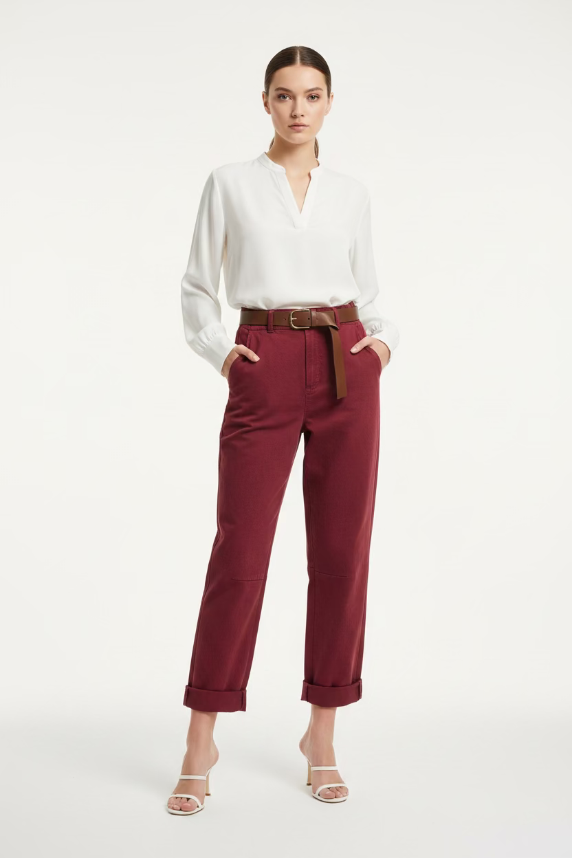 TENSIONE IN Pantalone bordeaux cod 2153 iw