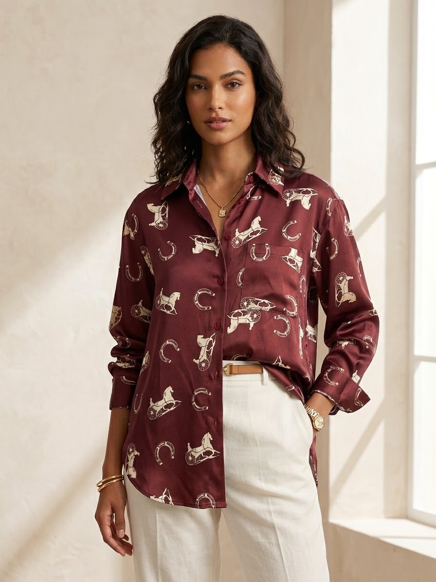 TENSIONE IN camicia fantasia bordeaux cod 2156 iw