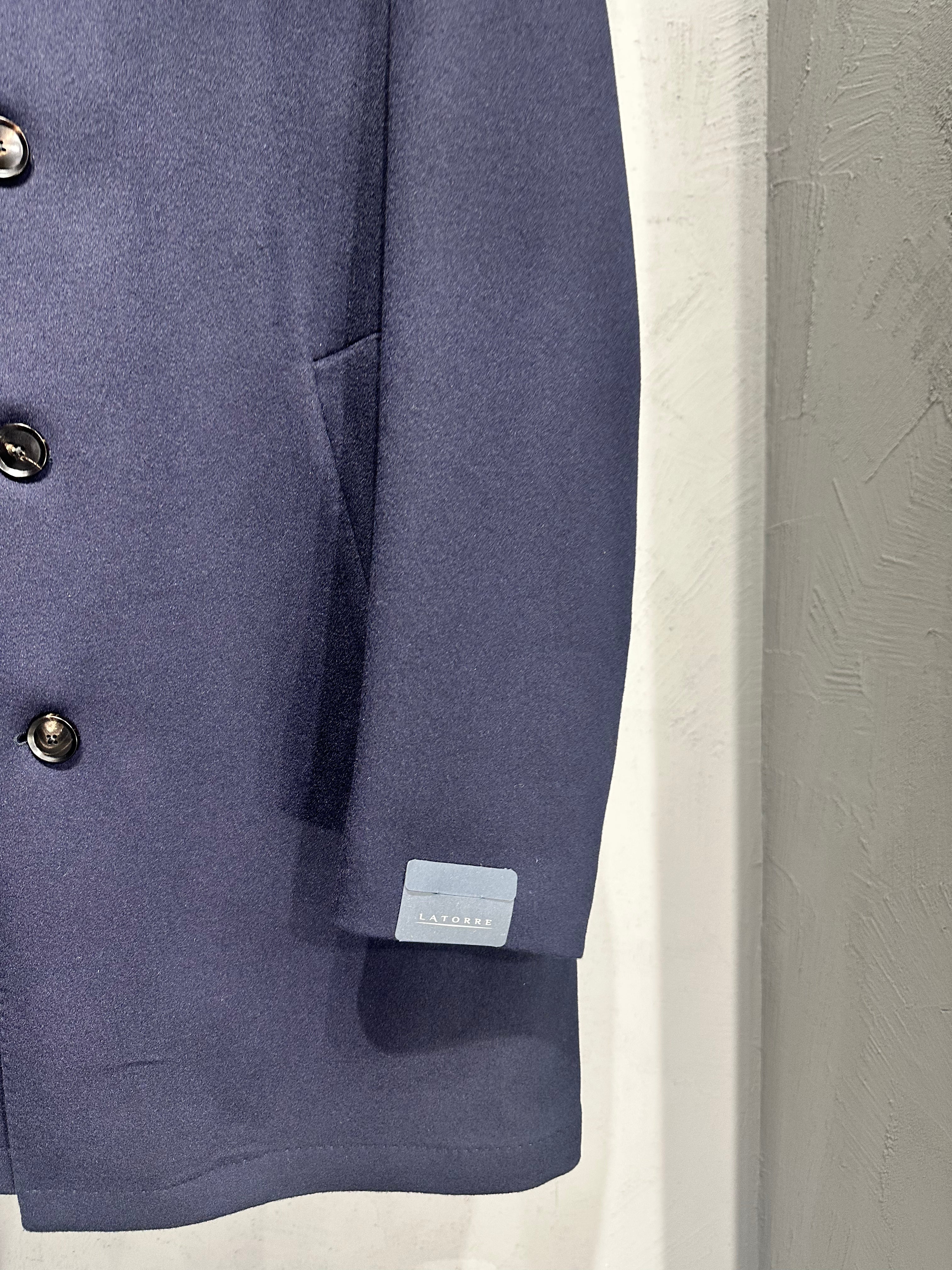 LA TORRE Cappotto cashmere blu cod 6062 iu