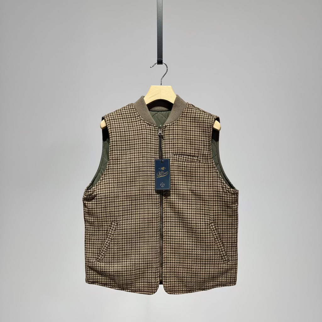BL'KER Gilet reversibile pied de poule cod 6066 iu