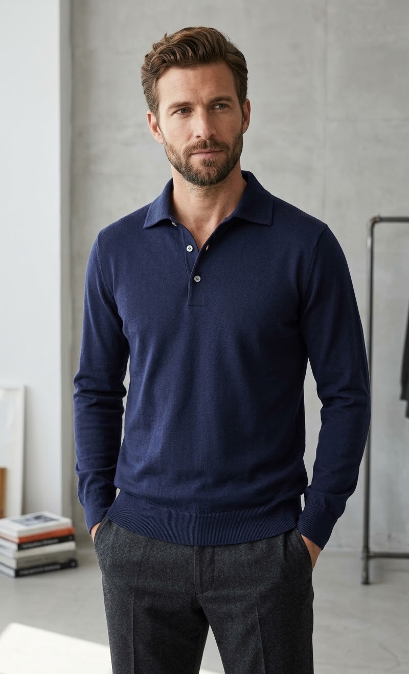 FILIPPO DE LAURENTIS Polo blu cod 6033 iu