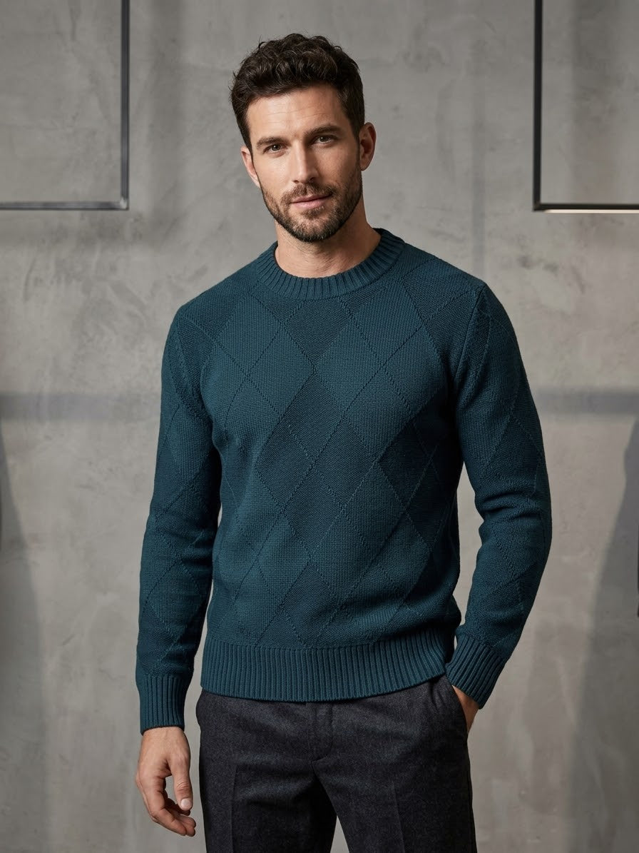 KANGRA Maglia girocollo rombi 6075 iu
