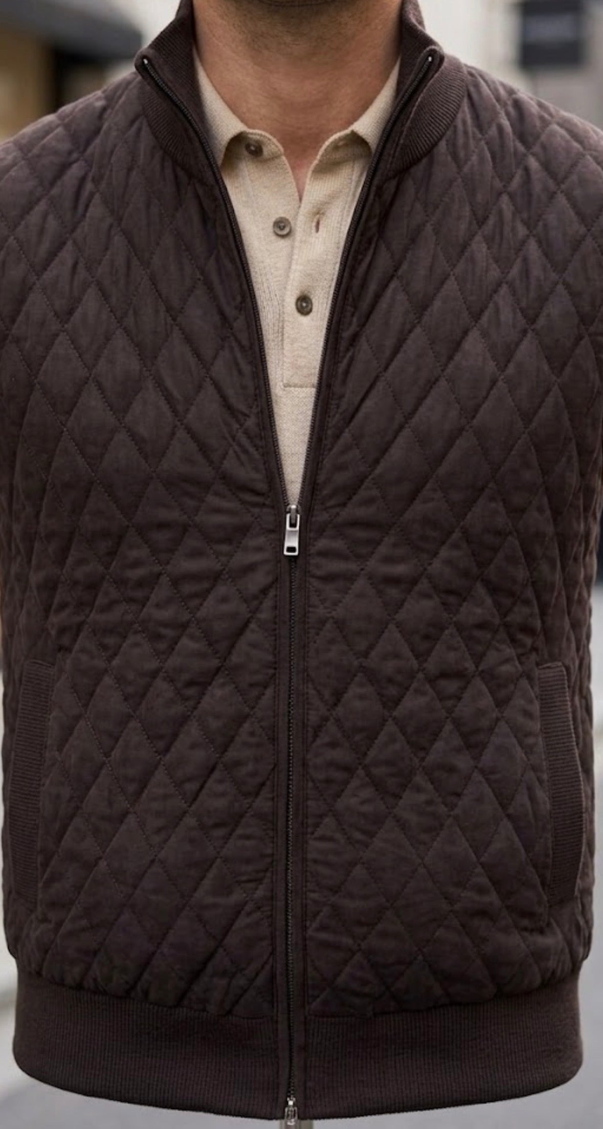 KANGRA Giubbotto smanicato marrone cod 6081 iu