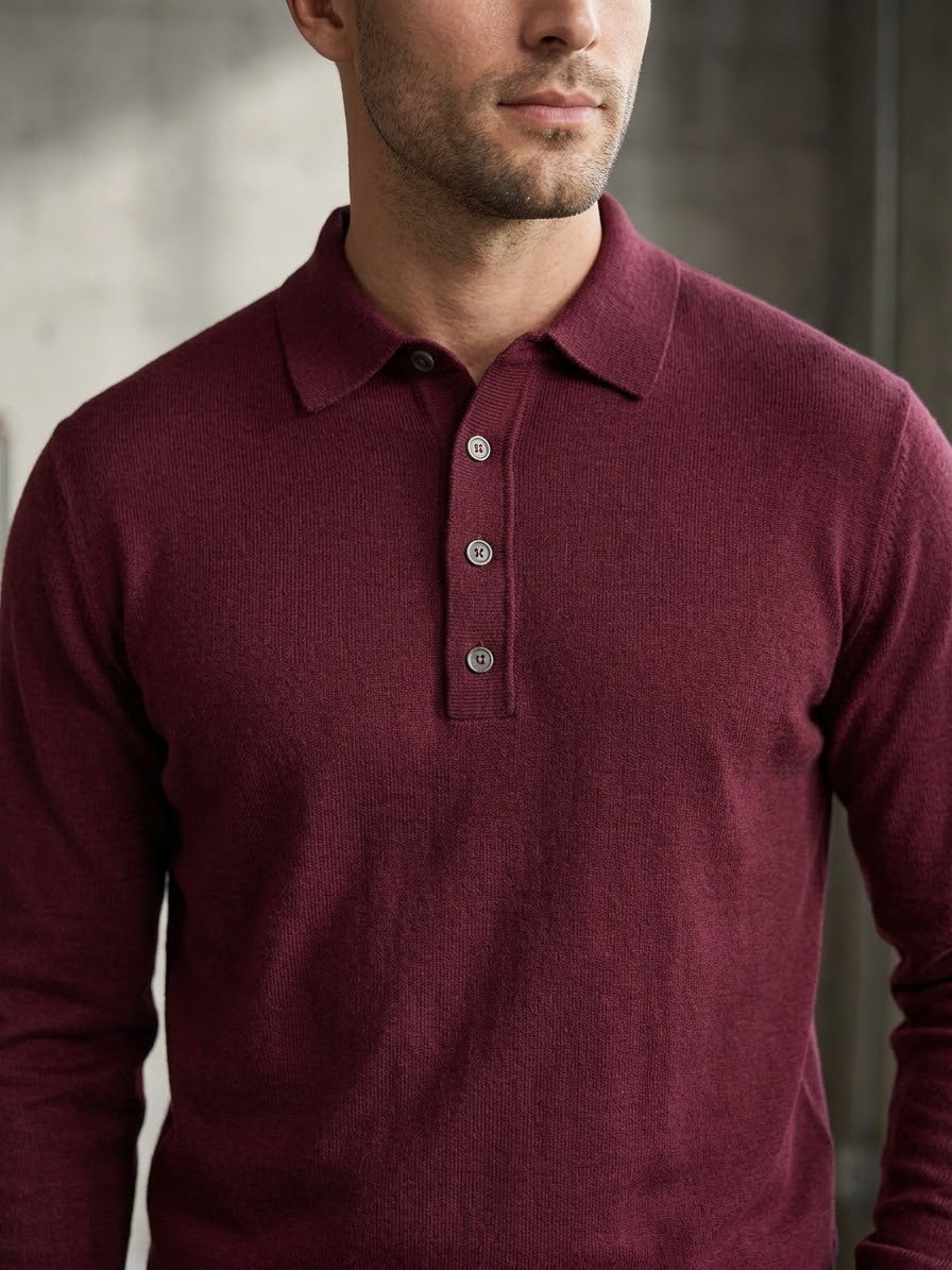KANGRA Polo leggera bordeaux cod 6083 iu