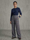 JACQUEUR Pantalone quadri palazzo cod 2178 iw