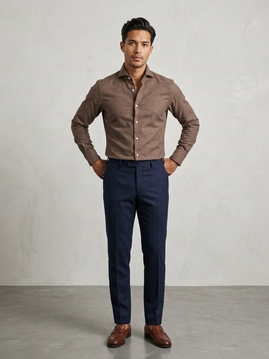 PTI Camicia flanella moro cod 6099 iu