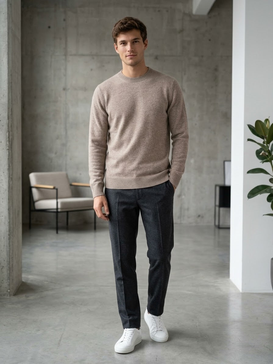 DIKTAT Girocollo cashmere tortora 6104 iu