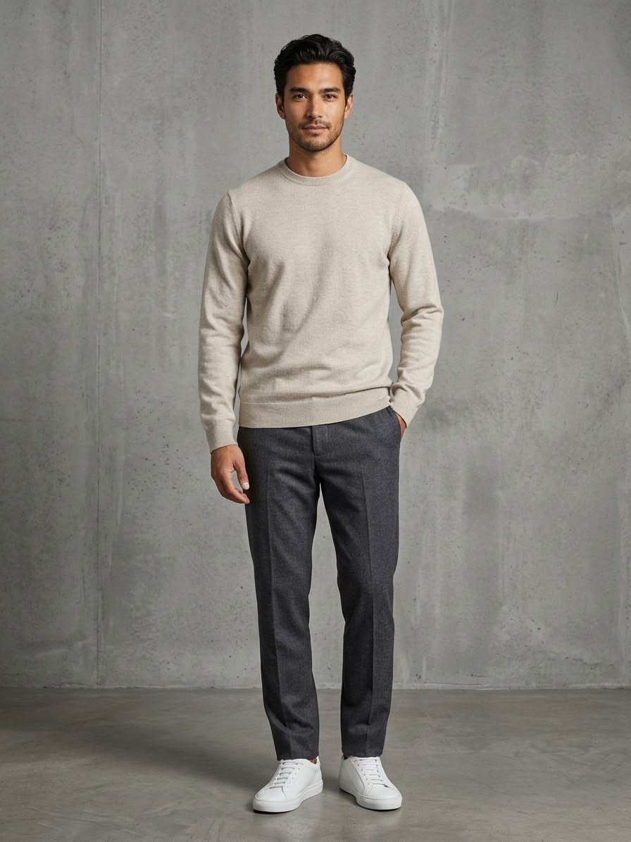 FILIPPO DE LAURENTIS Maglione girocollo ecru cod 6119 iu