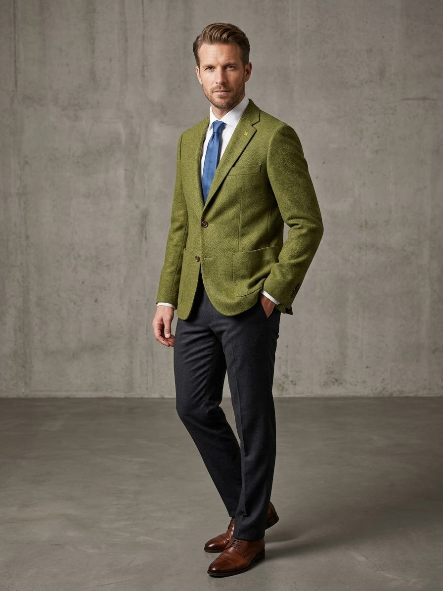 ALESSANDRO GILLES Giacca slim verde cod 6098 iu