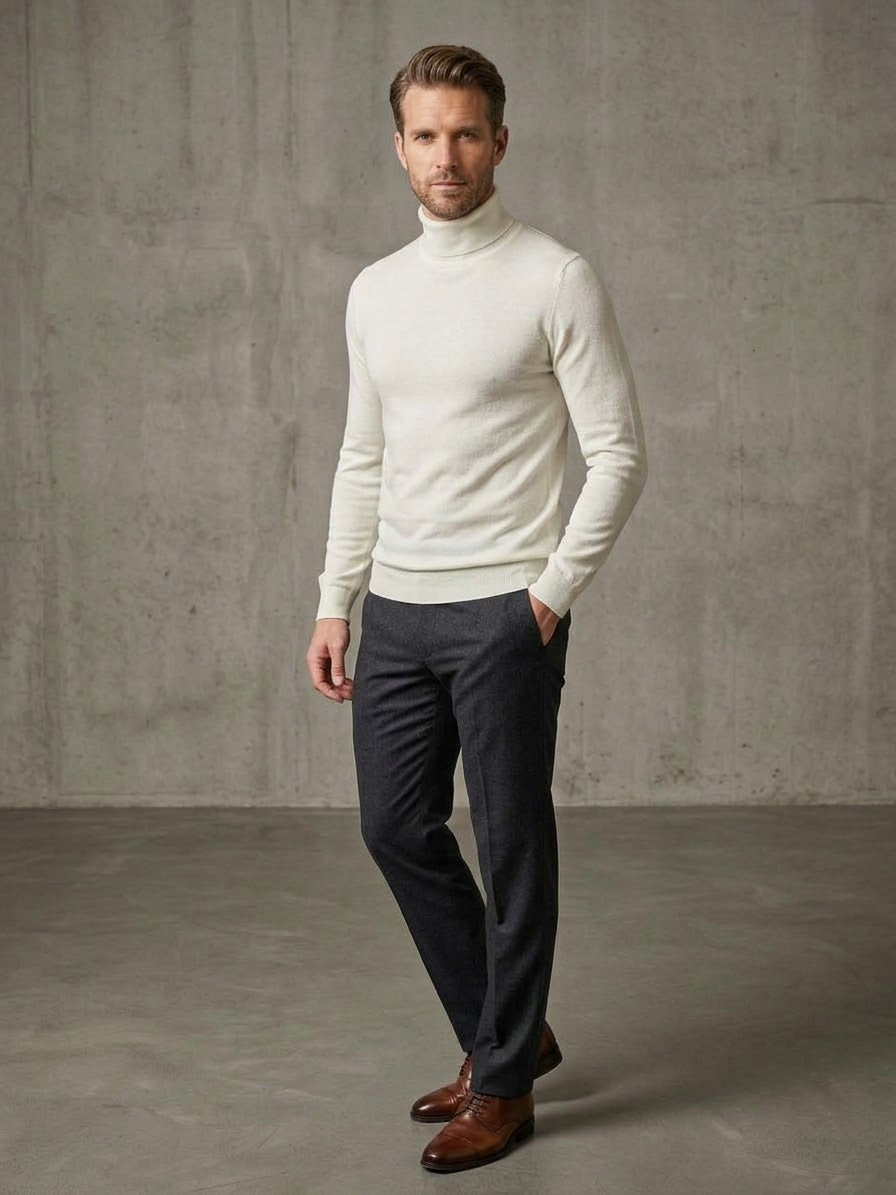 DIKTAT Lupetto cashmere bianco cod 6099 iu