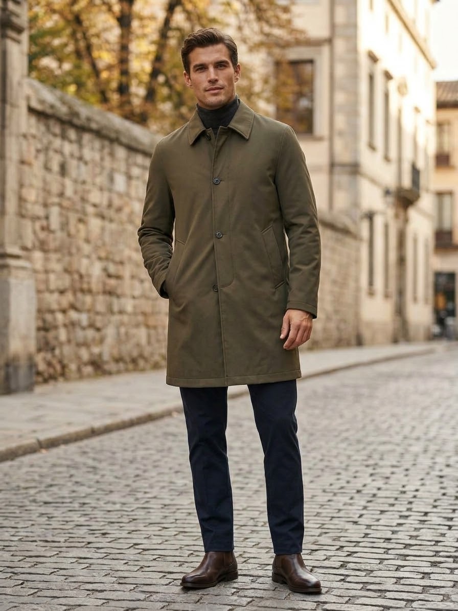 ALESSSANDRO GILLES Trench verde oliva cod 6104 iu