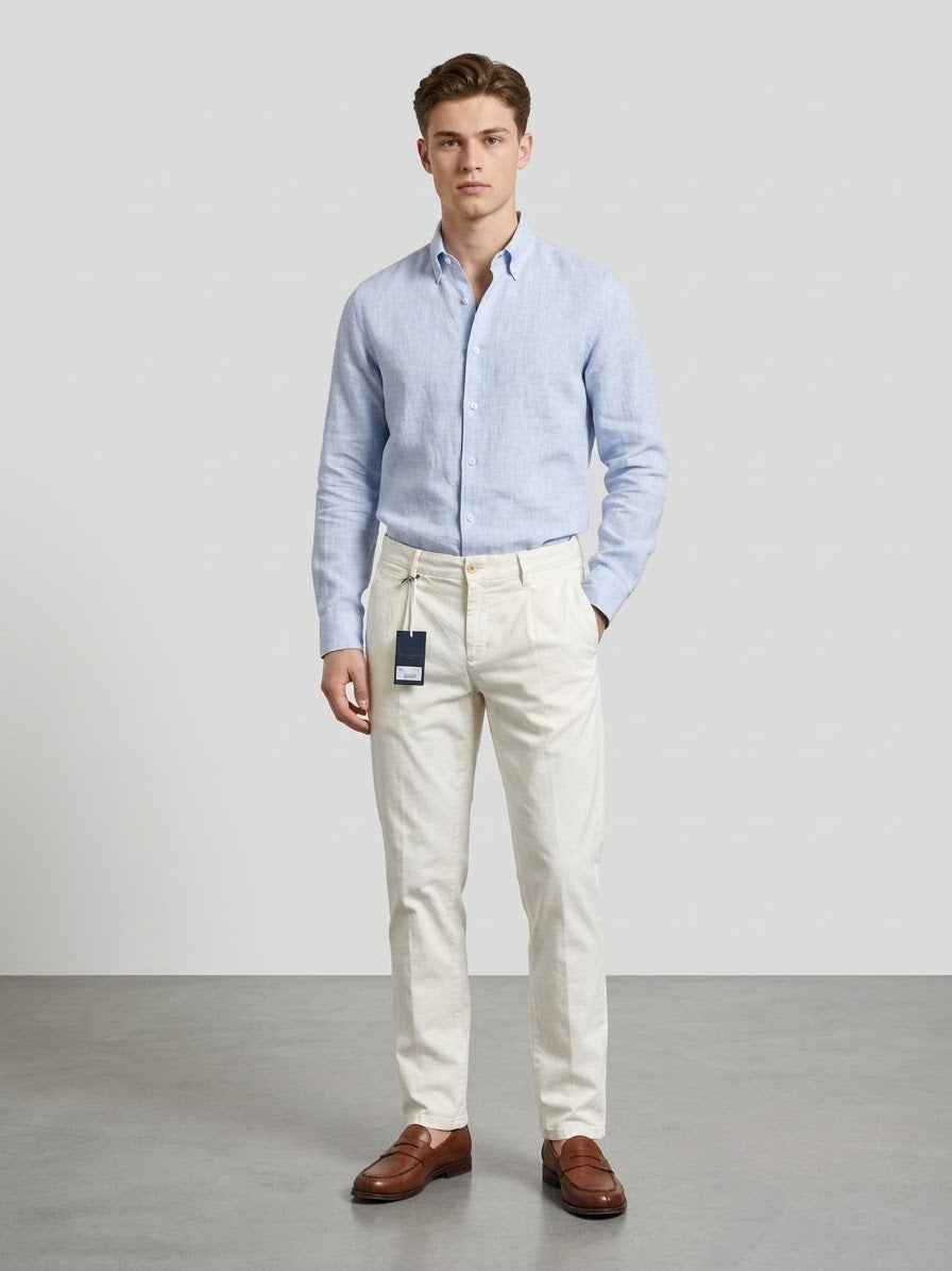 TELERIA ZED Pantalone panna Tom cod 6110 iu