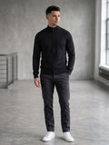 DIKTAT Maglia full zip nera cod 6118 iu