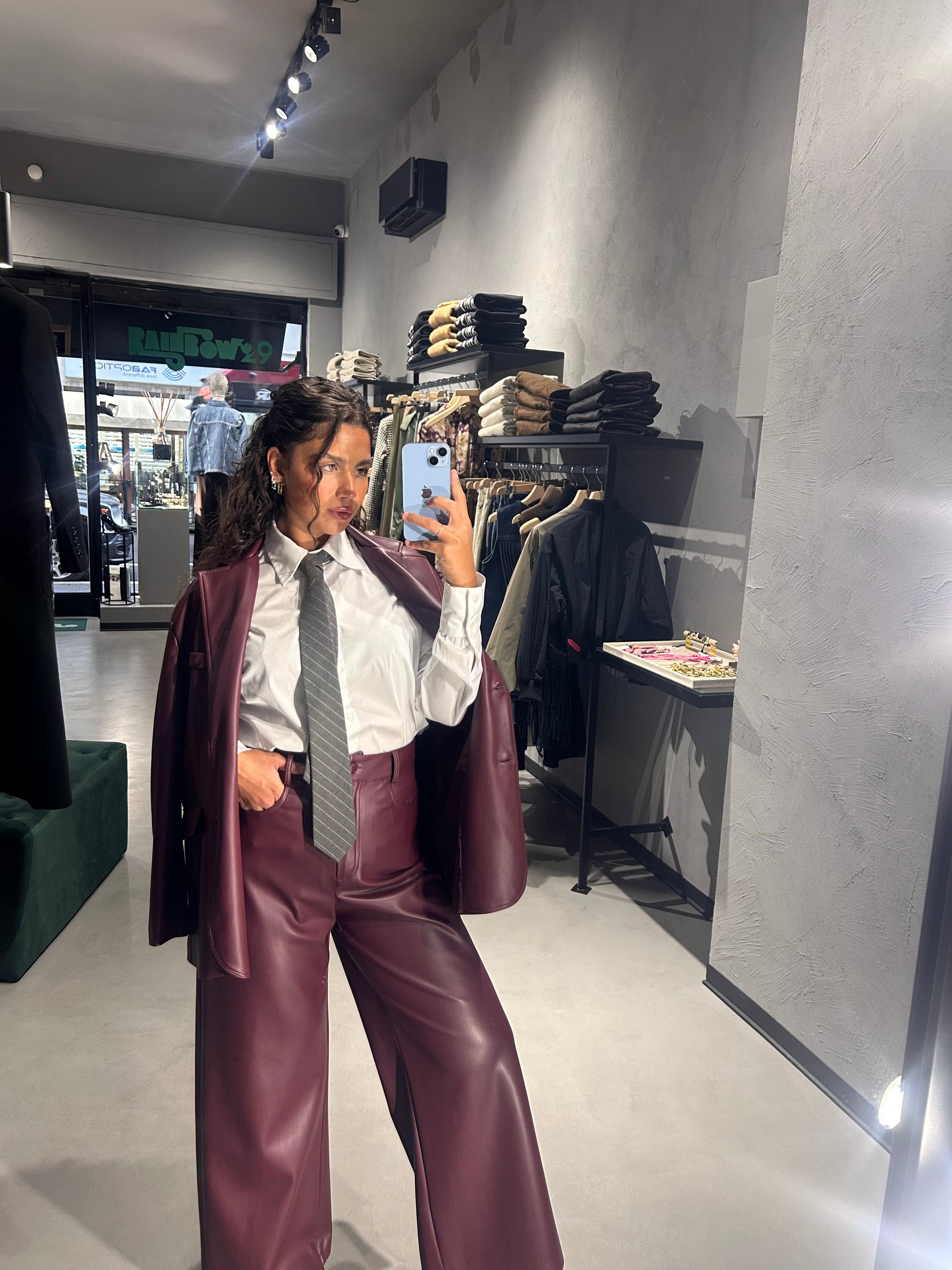TENSIONE IN pantalone ecopelle