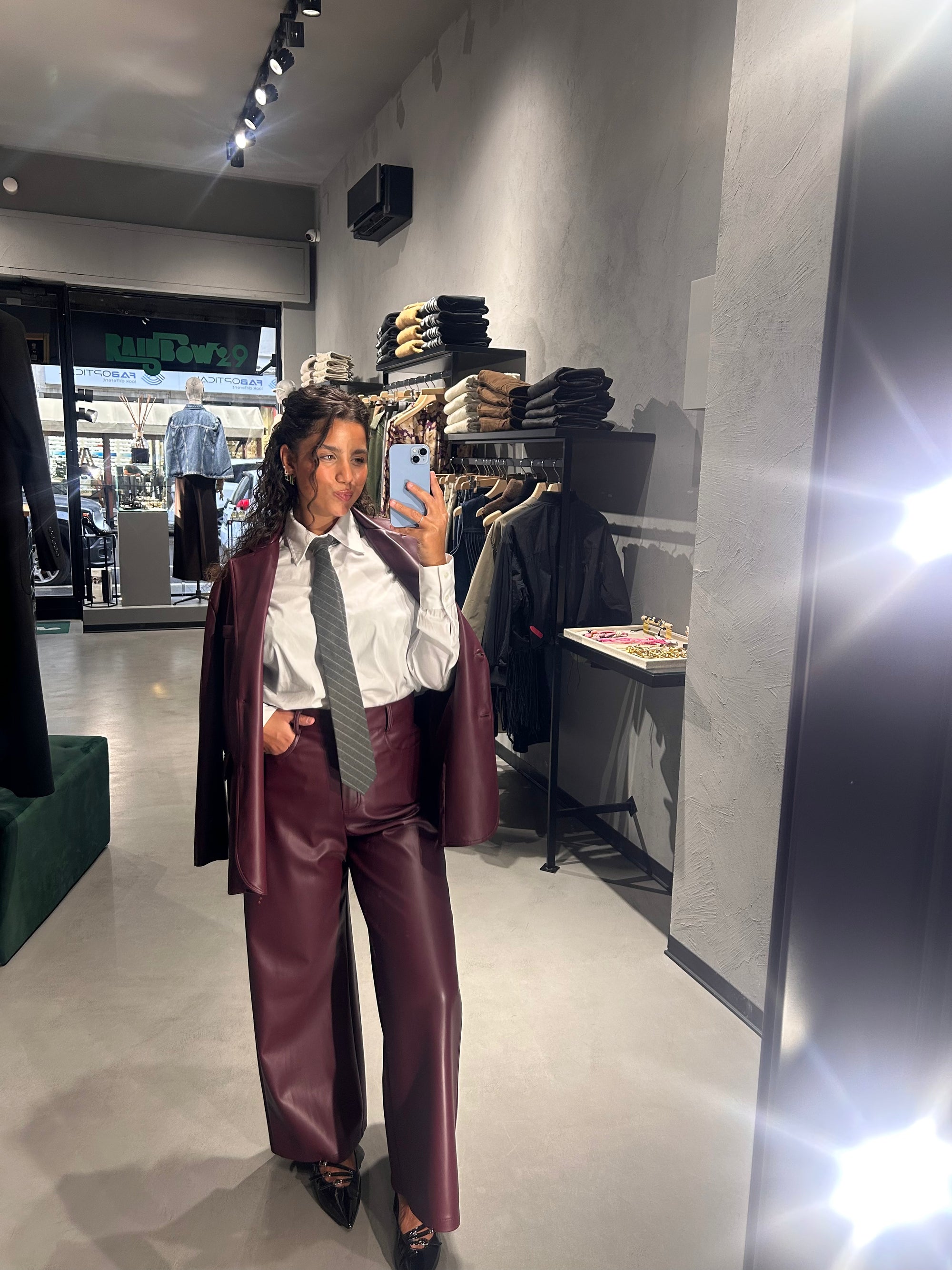 TENSIONE IN blazer ecopelle