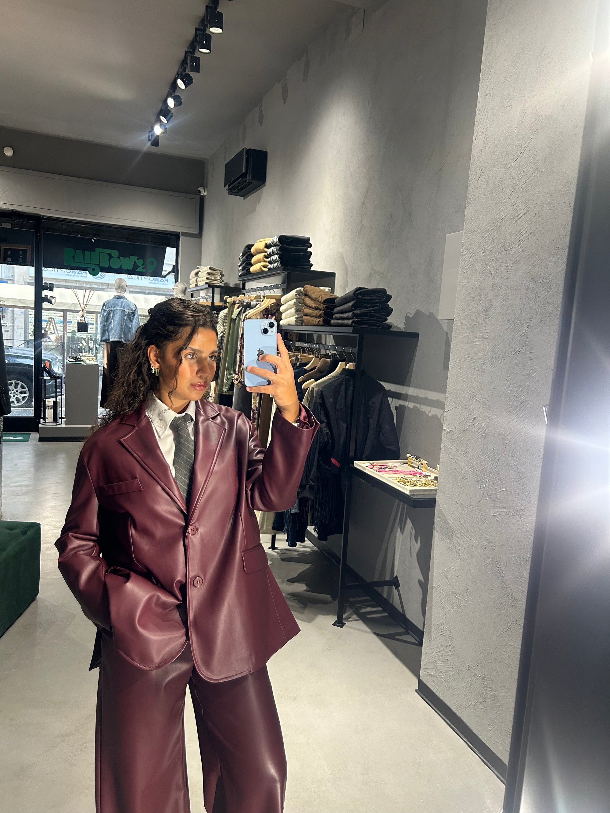 TENSIONE IN blazer ecopelle