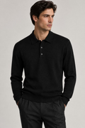 POLO MANICA LUNGA CASHMERE NERO 6091 iu