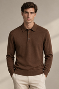 POLO MANICA LUNGA CASHMERE CACAO 6090 iu