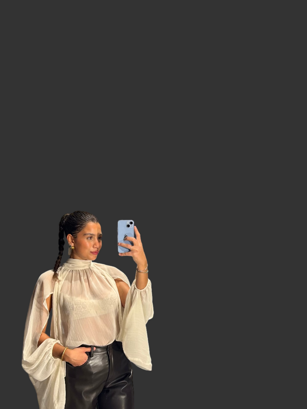 TENSIONE IN camicia con manica a sbuffo panna cod.802