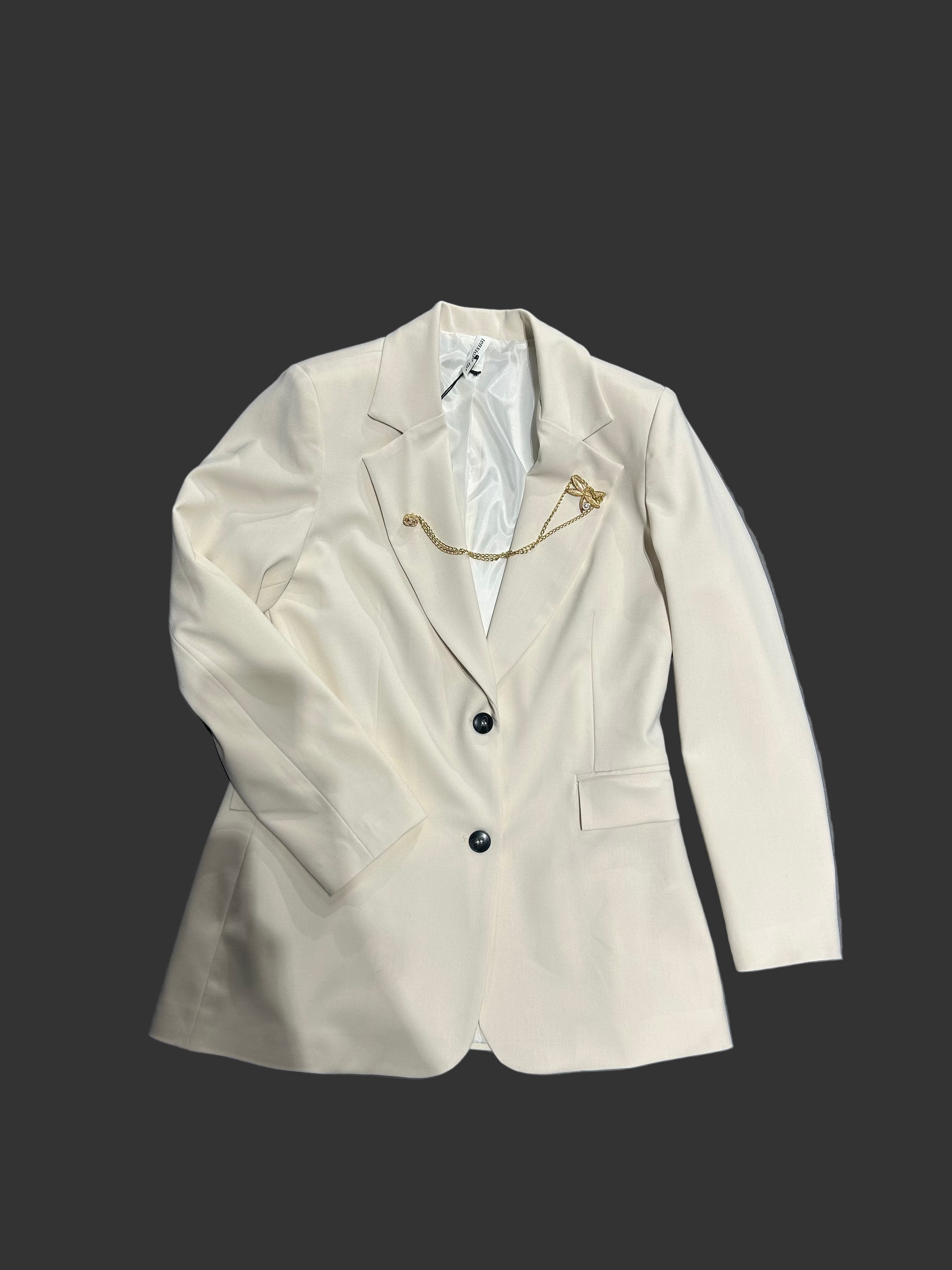 TENSIONE IN blazer monopetto panna COD.824