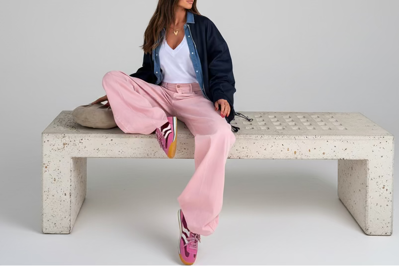 TENSIONE IN jeans rosa cod 1128