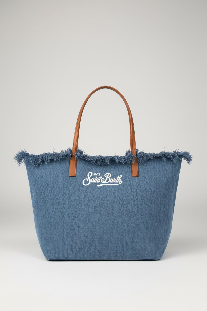 SAINT BARTH Bag denim frange cod 3047
