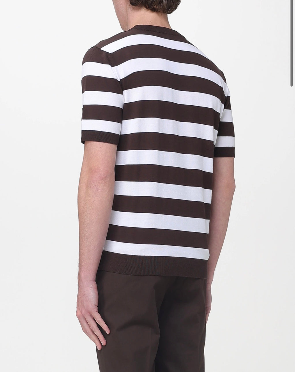 KANGRA maglia girocollo con righe moro cod 6055