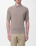 KANGRA Polo manica corta con trecce e coste in cotone cod 6059