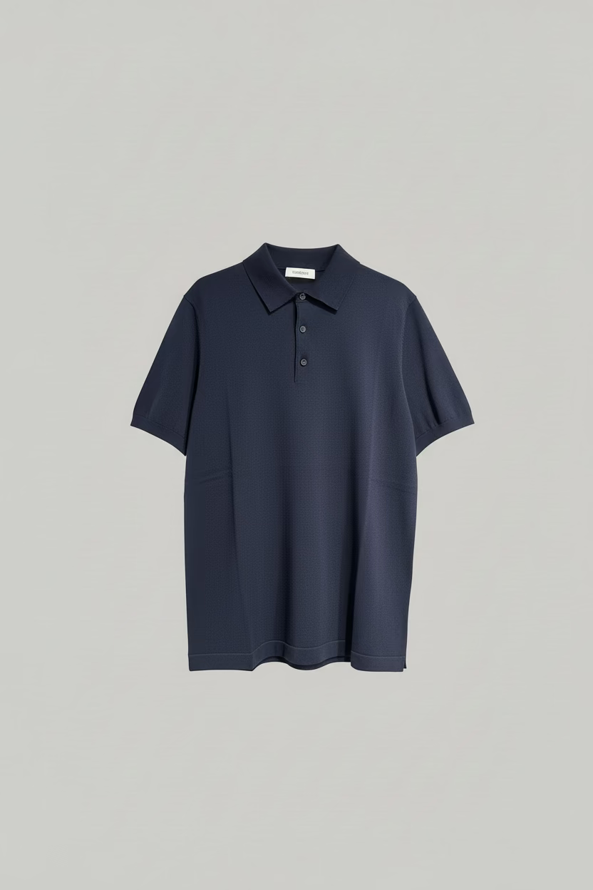 KANGRA Polo manica corta cotone blu cod 6062