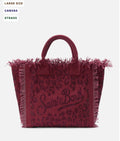 SAINT BARTH Borsa Vanity in canvas leopardato con strass cod 3054
