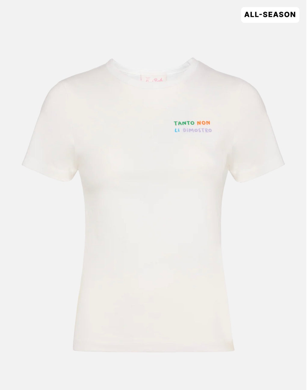 SAINT BARTH T-shirt in cotone con ricamo tanto non li dimostro cod 1163