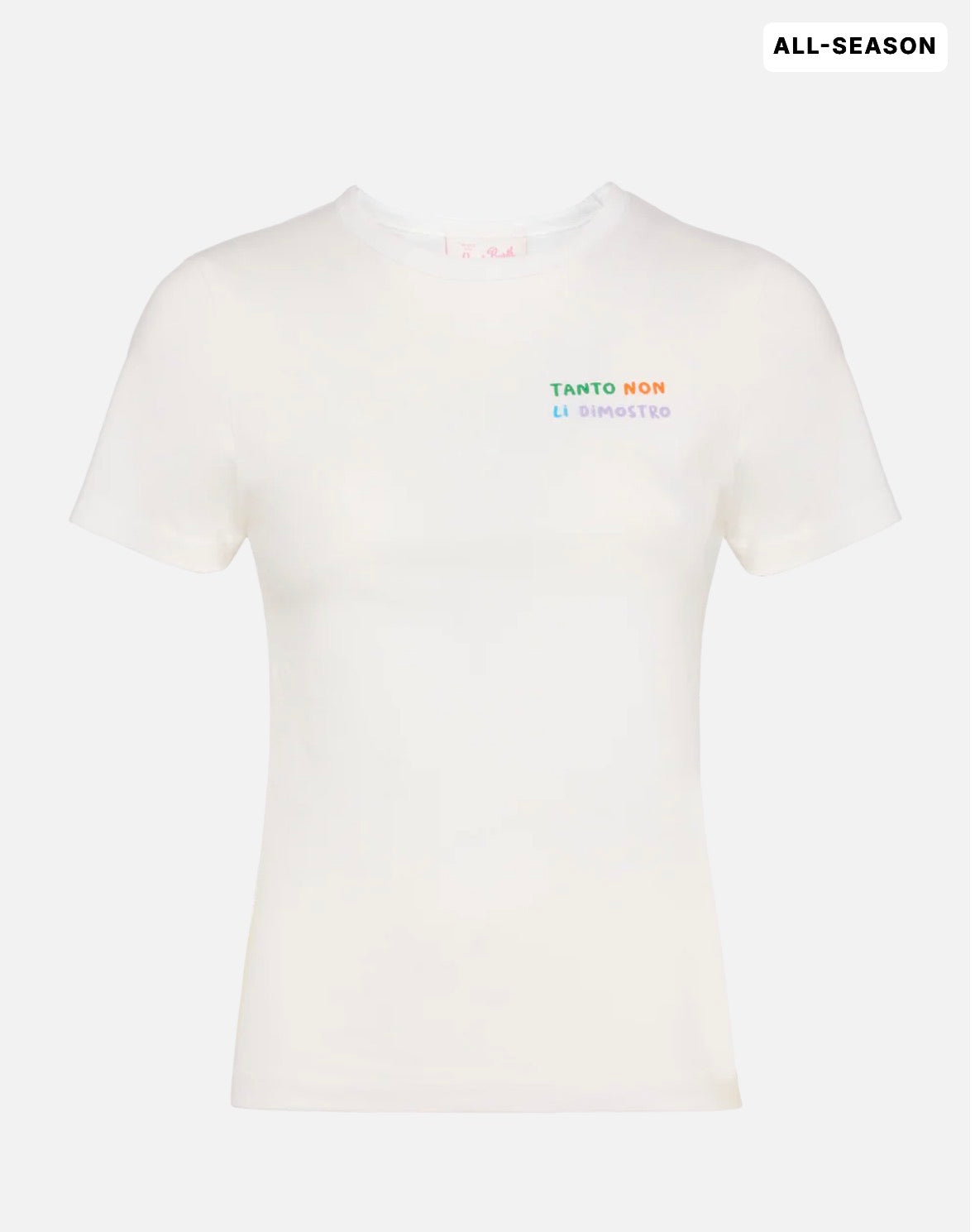 SAINT BARTH T-shirt in cotone con ricamo tanto non li dimostro cod 1163