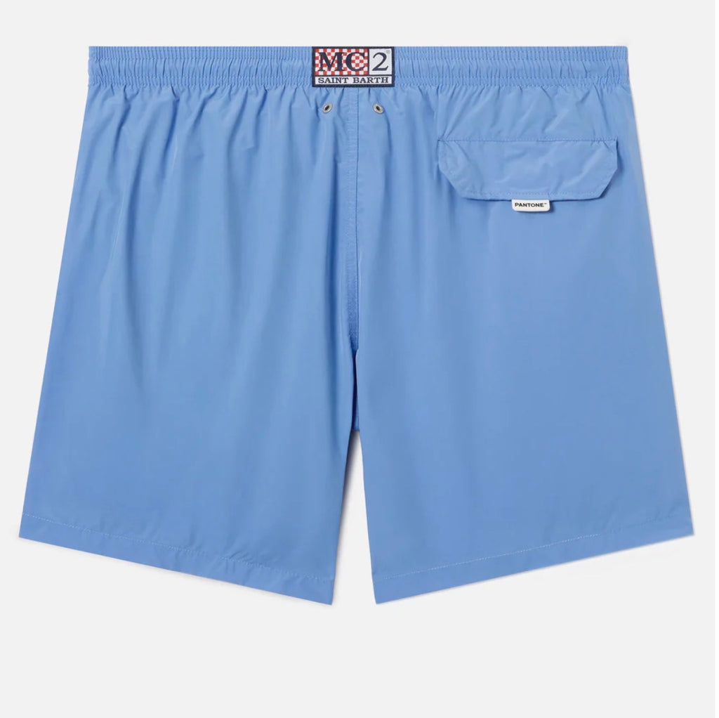 Saint Barth costume mare lighting pantone azzurro tinta unita COD 6072