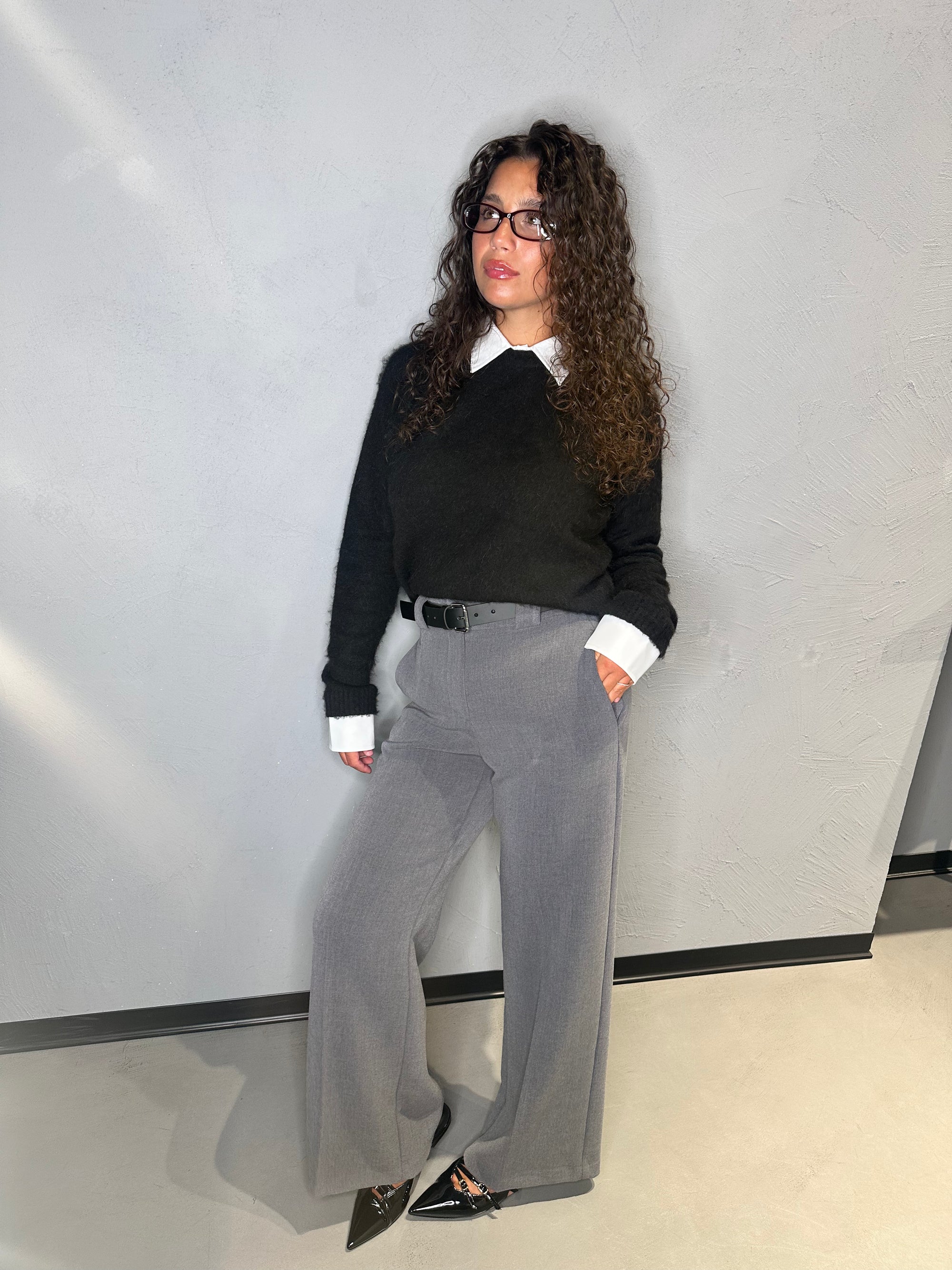 TENSIONE IN pantalone crepe palazzo