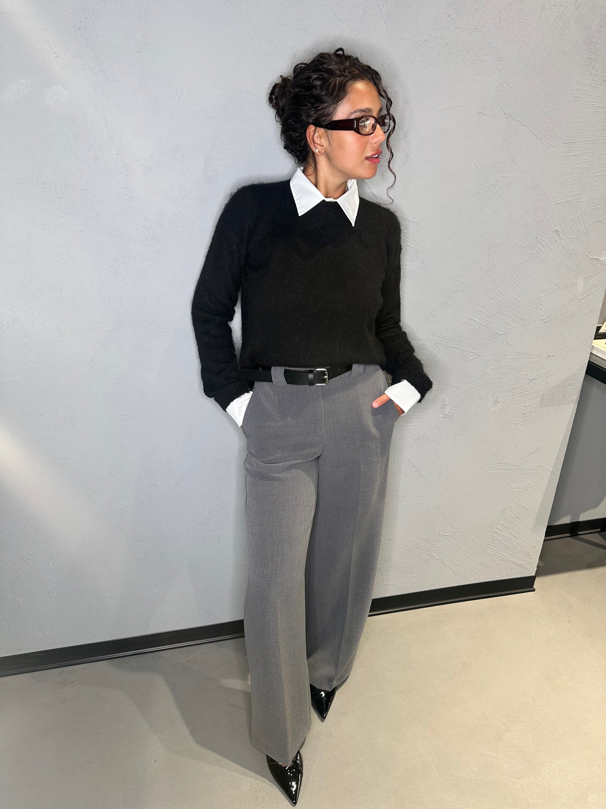 TENSIONE IN pantalone crepe palazzo