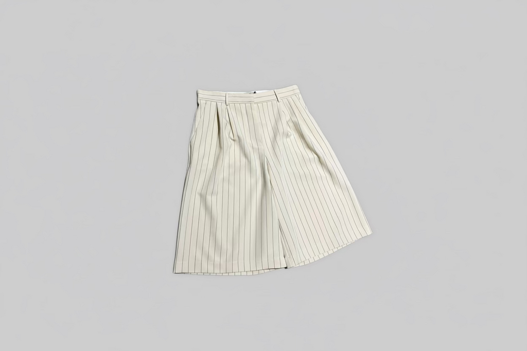 JACQUER Coordinato gessato bermuda e giacca cod 1173